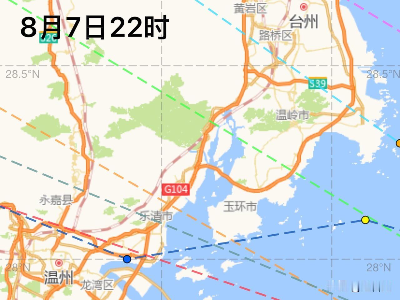 台风白海豚最新预测登陆地！截至8月7日22时，从预测路线图中可以看出，与8月7日