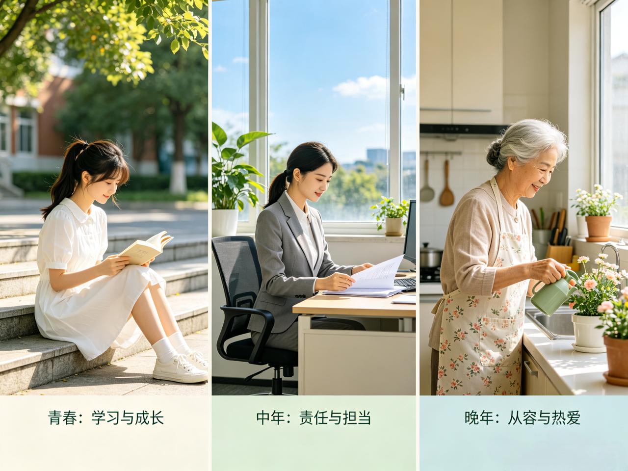 今天学到的金句不管我们走到生命的哪个阶段，都应该喜欢那一段时光，完成那一个阶段该