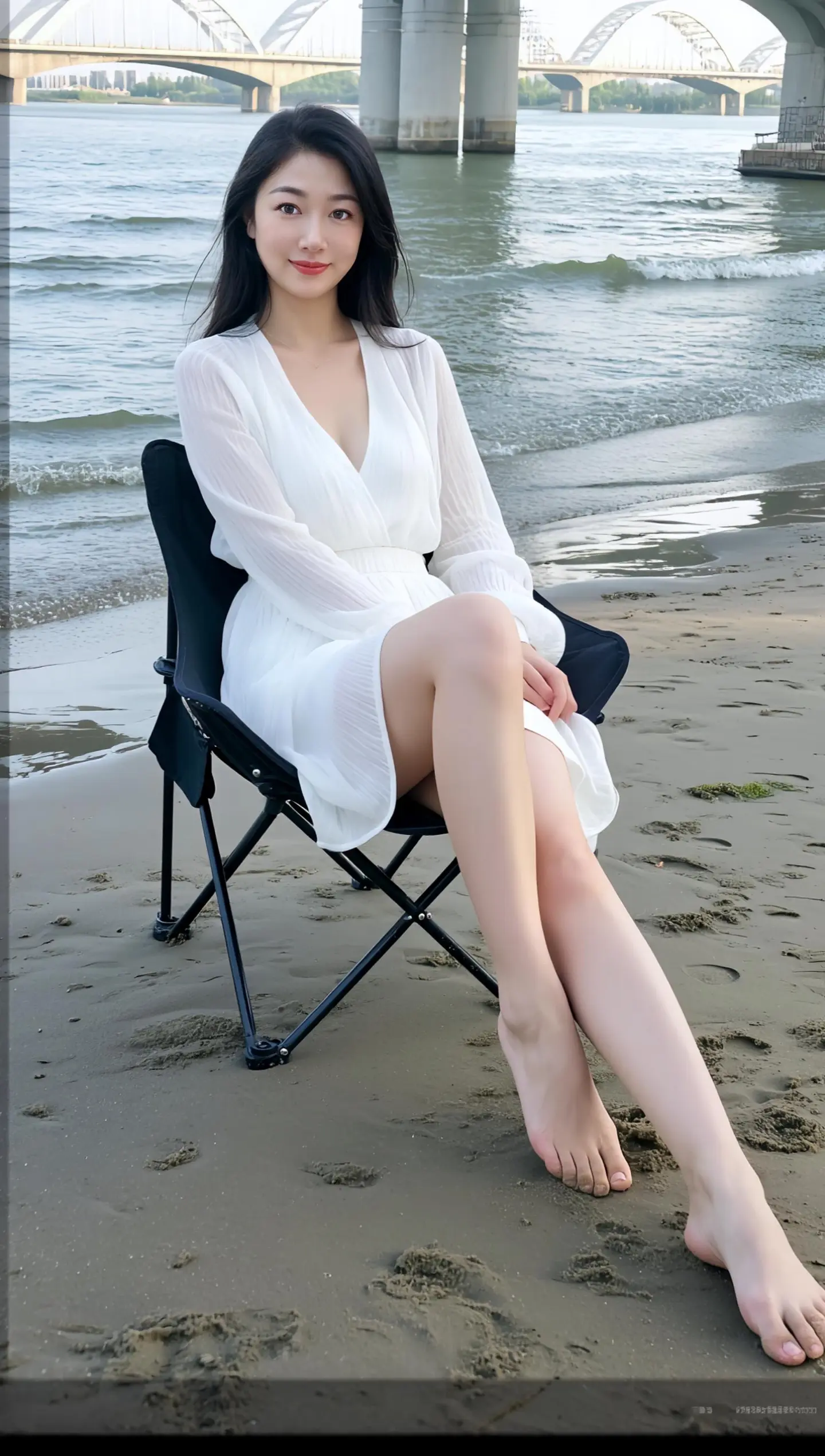 AI河畔清新照 ai创作