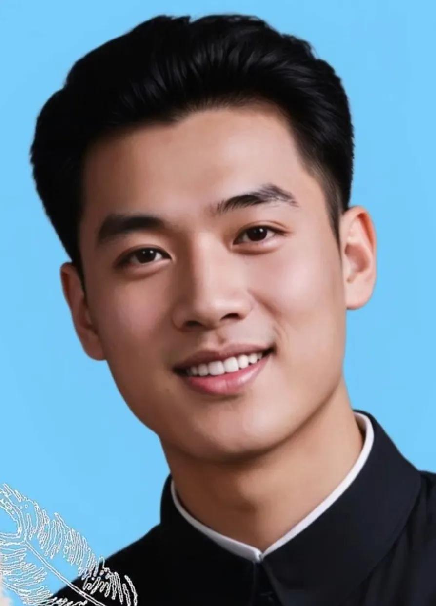 标准的国字脸，标准的美男子，这绝对称得上东方美男了，方正国字脸，地阁方圆，天庭饱