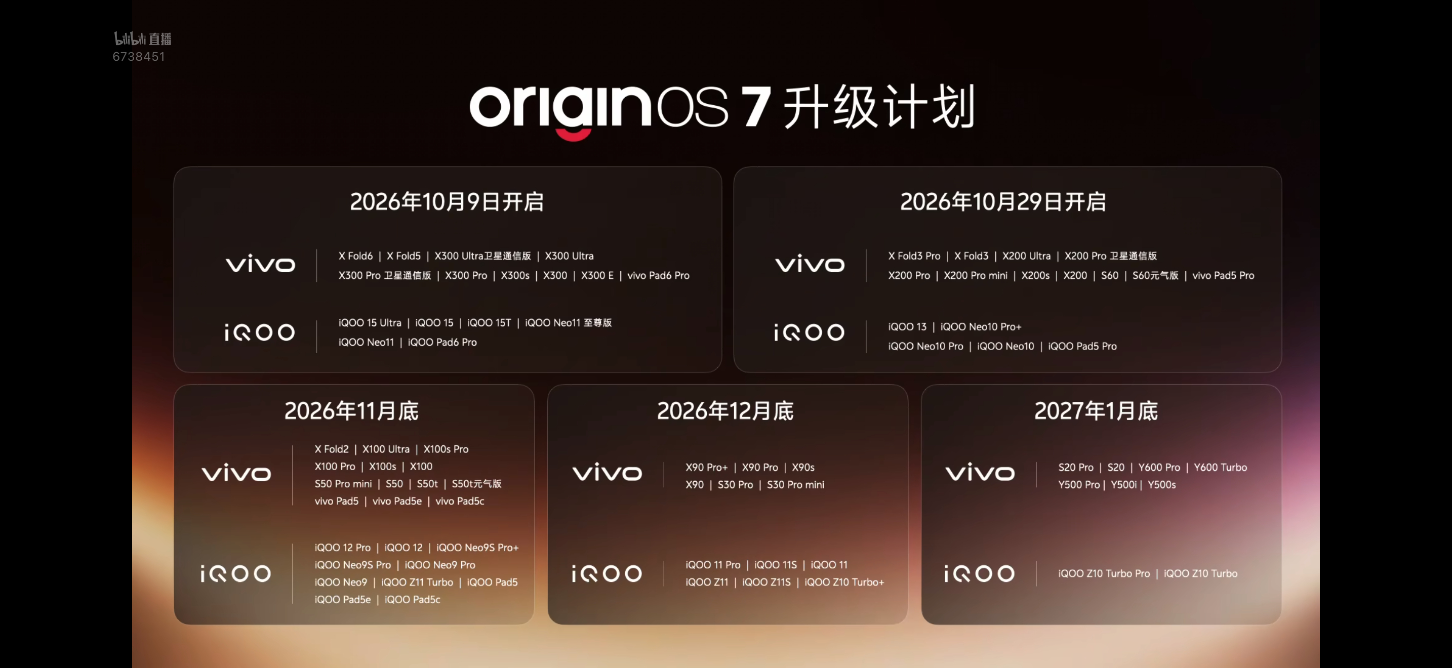 你的vivo手机在OriginOS 7更新列表里么？ ​​​