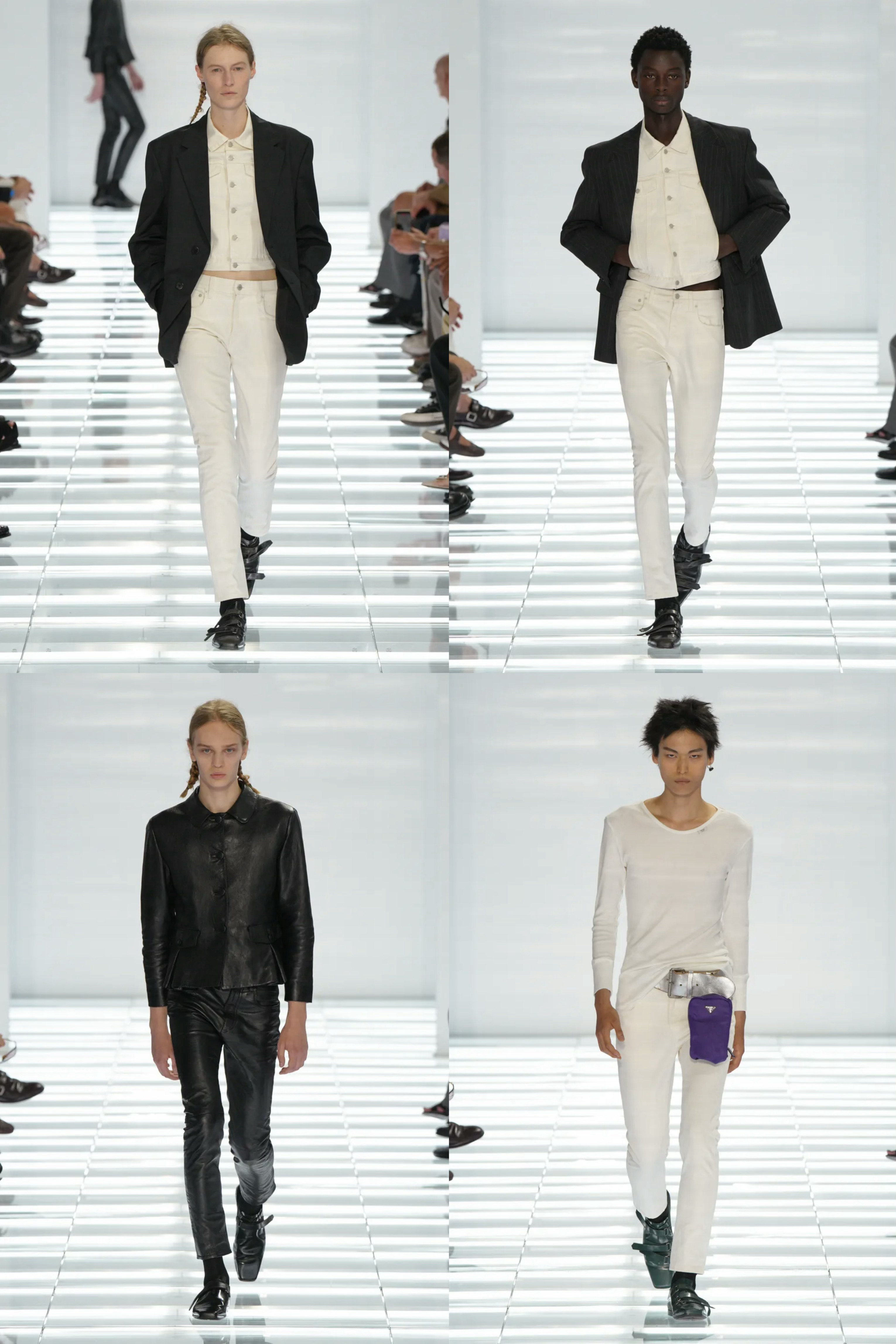 Prada米兰男装秀场Prada 2027春夏男装秀于米兰基金会机库圆满收官。M