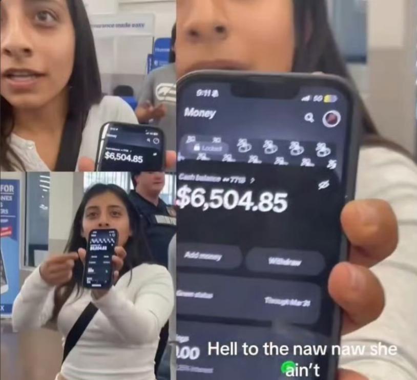 真事儿！美国沃尔玛，俩人吵架，一方骂一方穷 逼，另一方晒出自己的手机银行账户，上