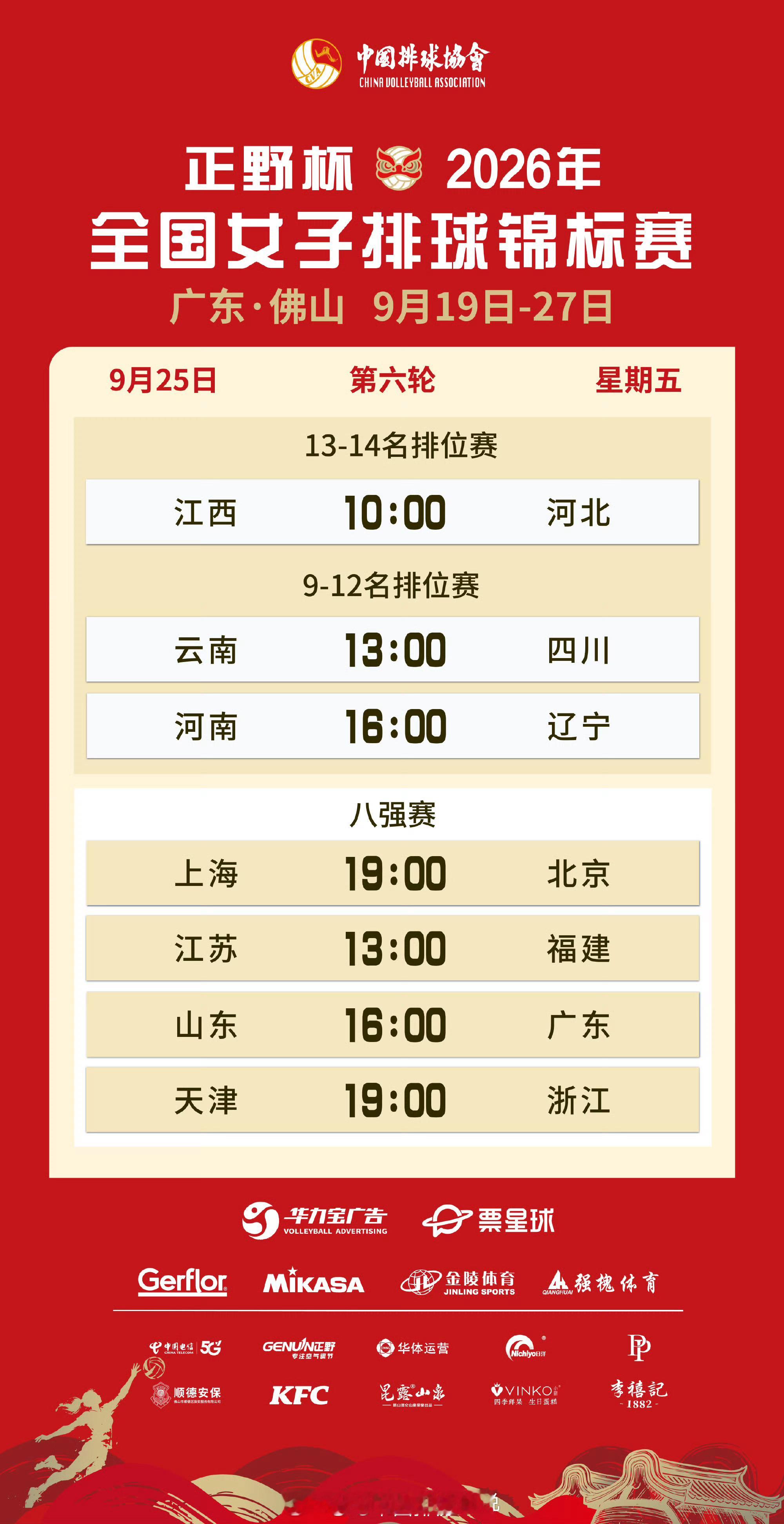 今日女排全锦赛赛程。目前江西马上3-1河北，江西13/河北14。中国女排[超话]