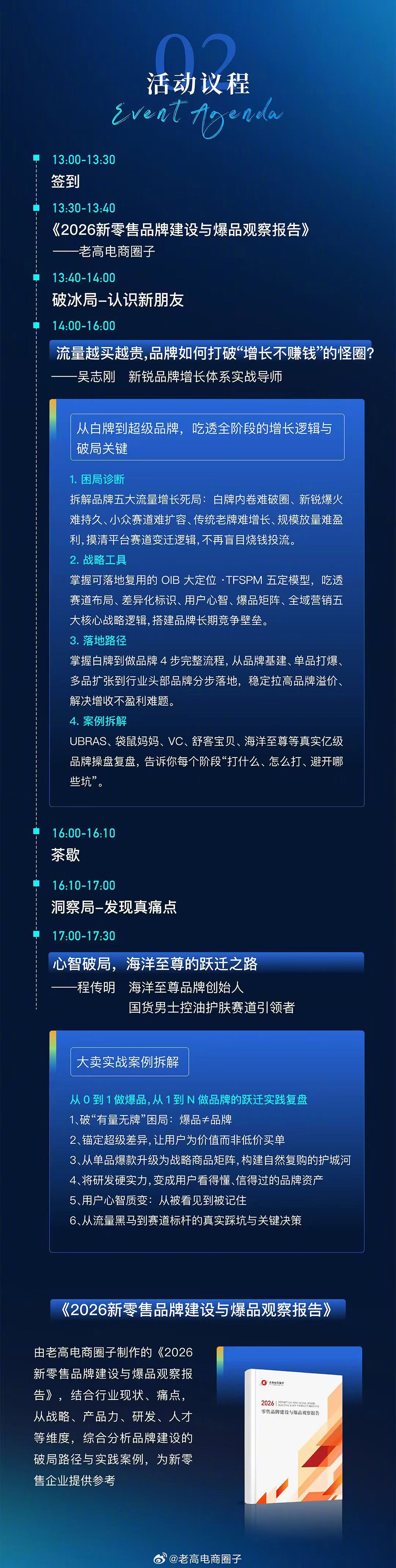 老高电商圈子  8月25日广州主题沙龙活动，两位实战嘉宾将分享爆品矩阵打造、白牌