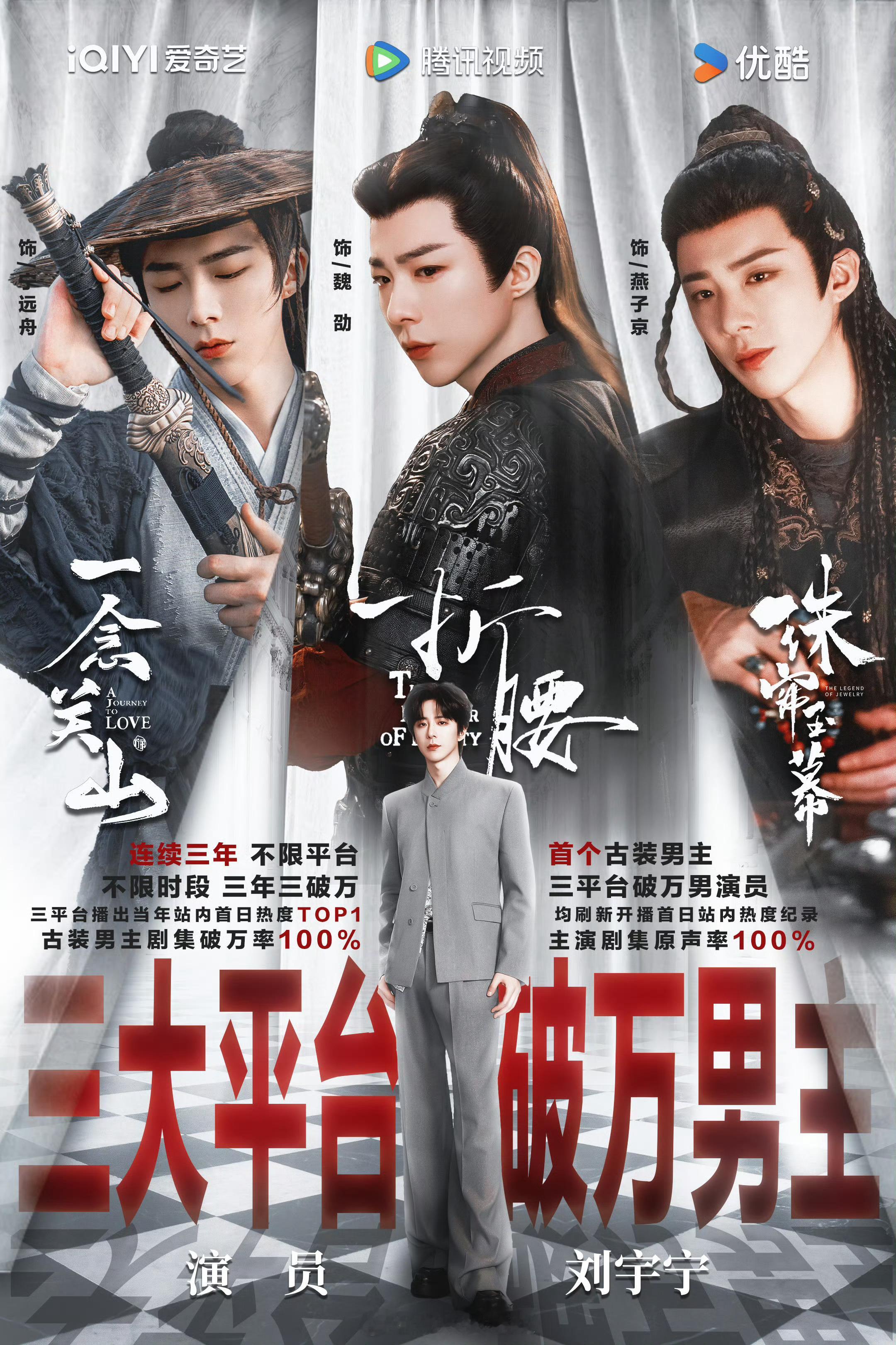 折腰热度破三万恭喜刘宇宁🎉已播古装男主“全”破万❗❗支持刘宇宁狠狠演戏！[66