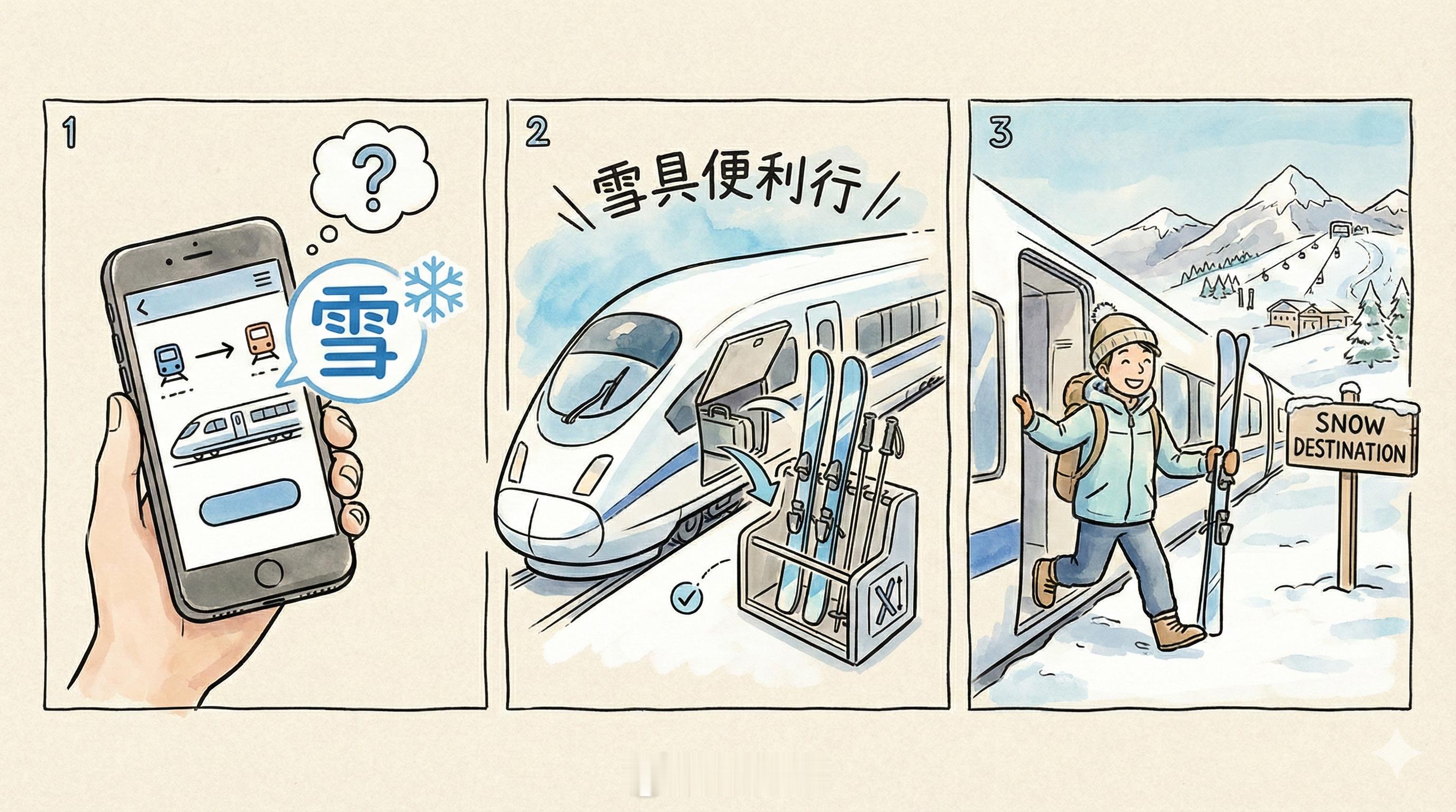 12306购票页面出现雪字我还以为这是让我知道去哪看雪，原来给滑雪党准备的雪具便