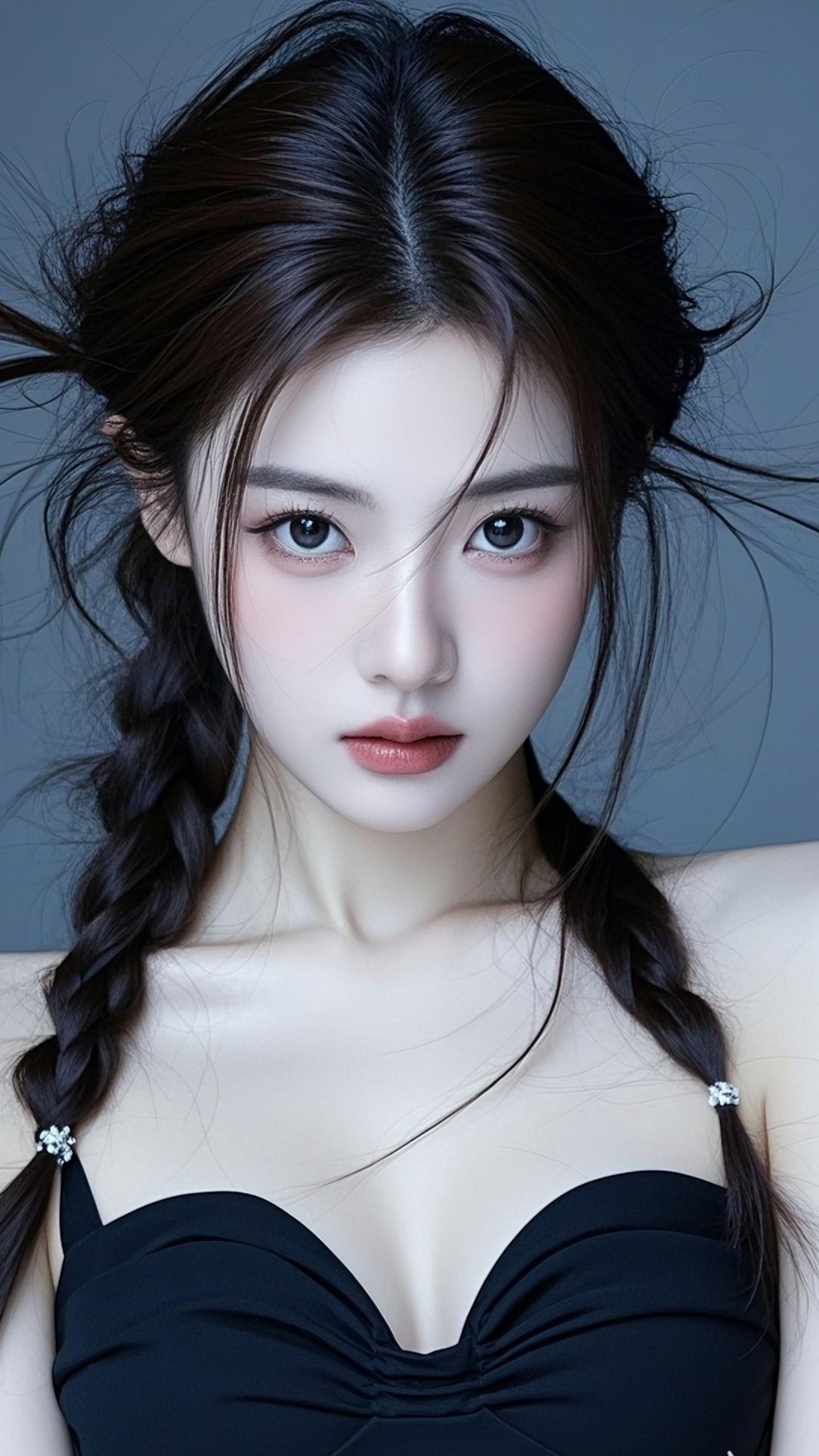 梦幻黑丝带少女，优雅气质满分，满满的青春气息💍✨黑裙丝袜写真
