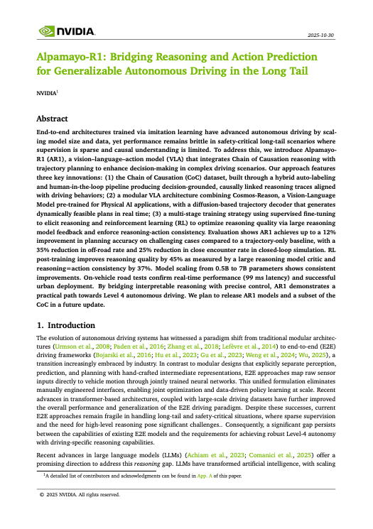 《解读 NVIDIA VLA 架构模型 Alpamayo-R1》想象一下，你用着
