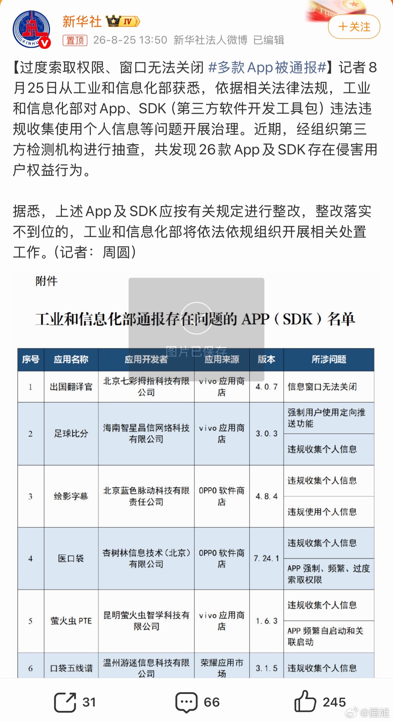 #多款APP被通报#这种APP就应该对公司处以重罚，不然层出不穷，每隔几个月就公