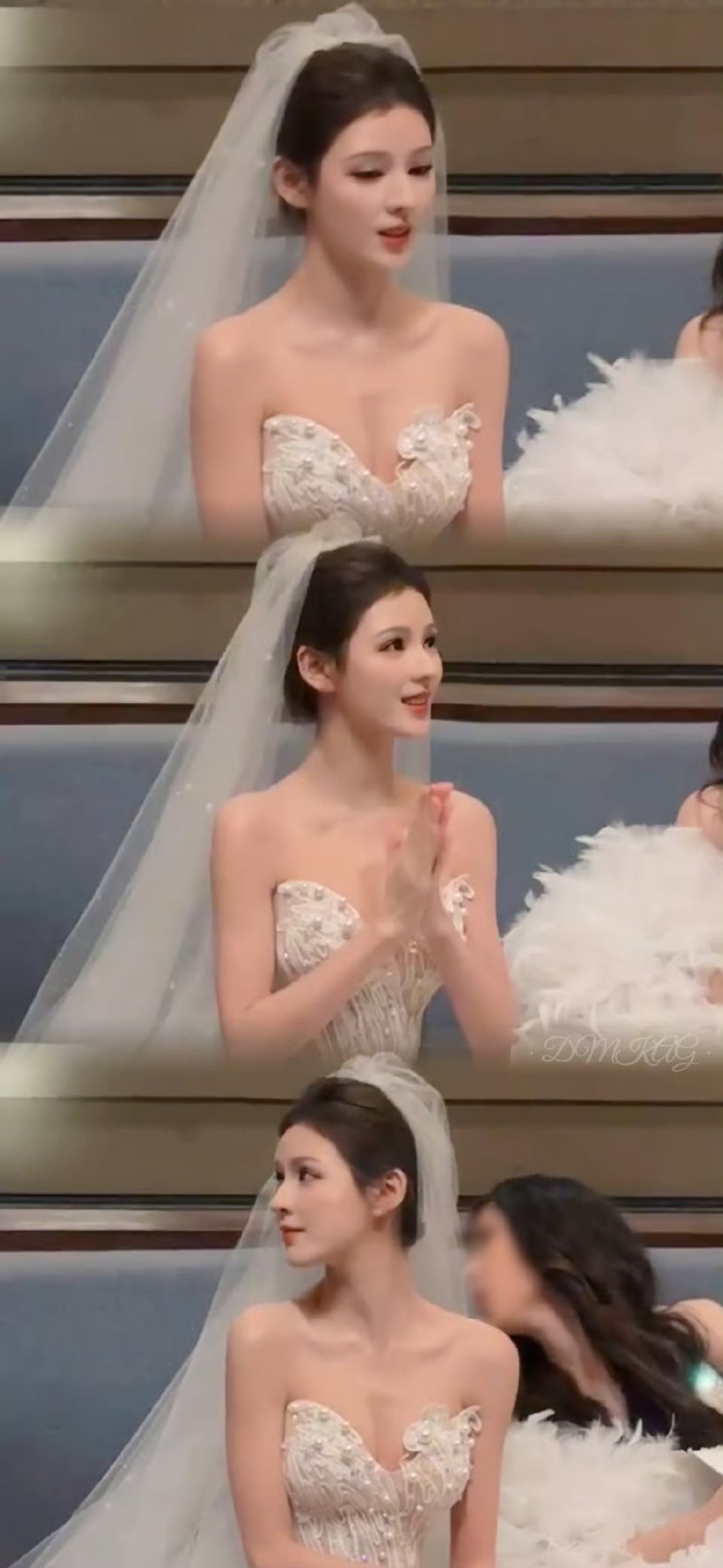 张予曦三亚时装周走秀开场，看到真人芭比了！好精致的建模脸