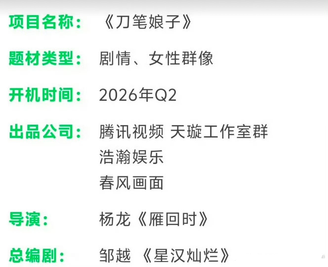 刀笔娘子主角阵容出来了：李一桐、邓凯、李晟、王星越真能这个阵容吗？ 