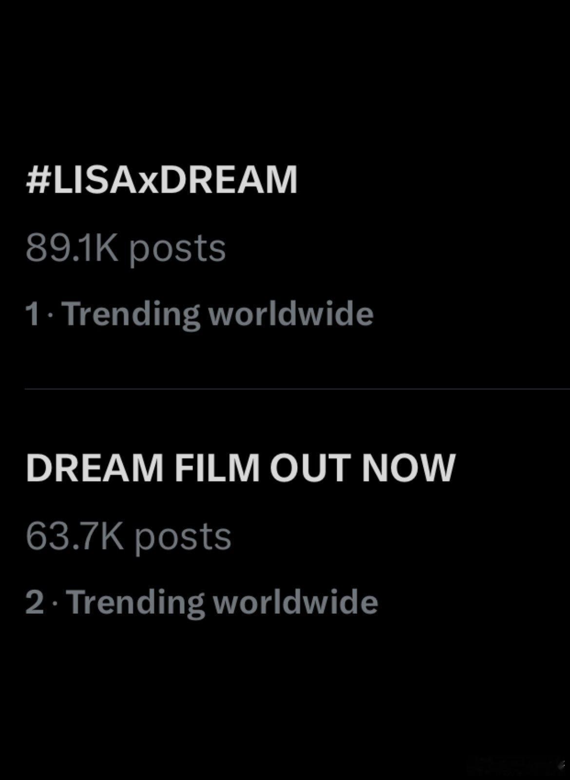 Lisa的《Dream》微电影相关词条“LISAXDREAM”“DREAM FI