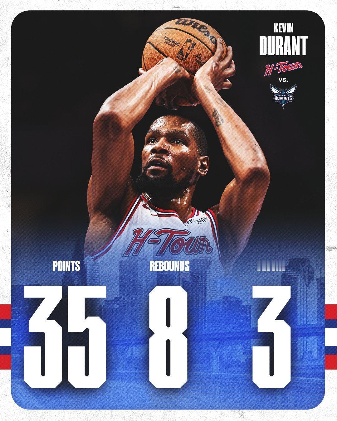 杜兰特今天又打了36分钟！
火箭依旧在“啃老”，全明星休息了这么久，全场状态最好