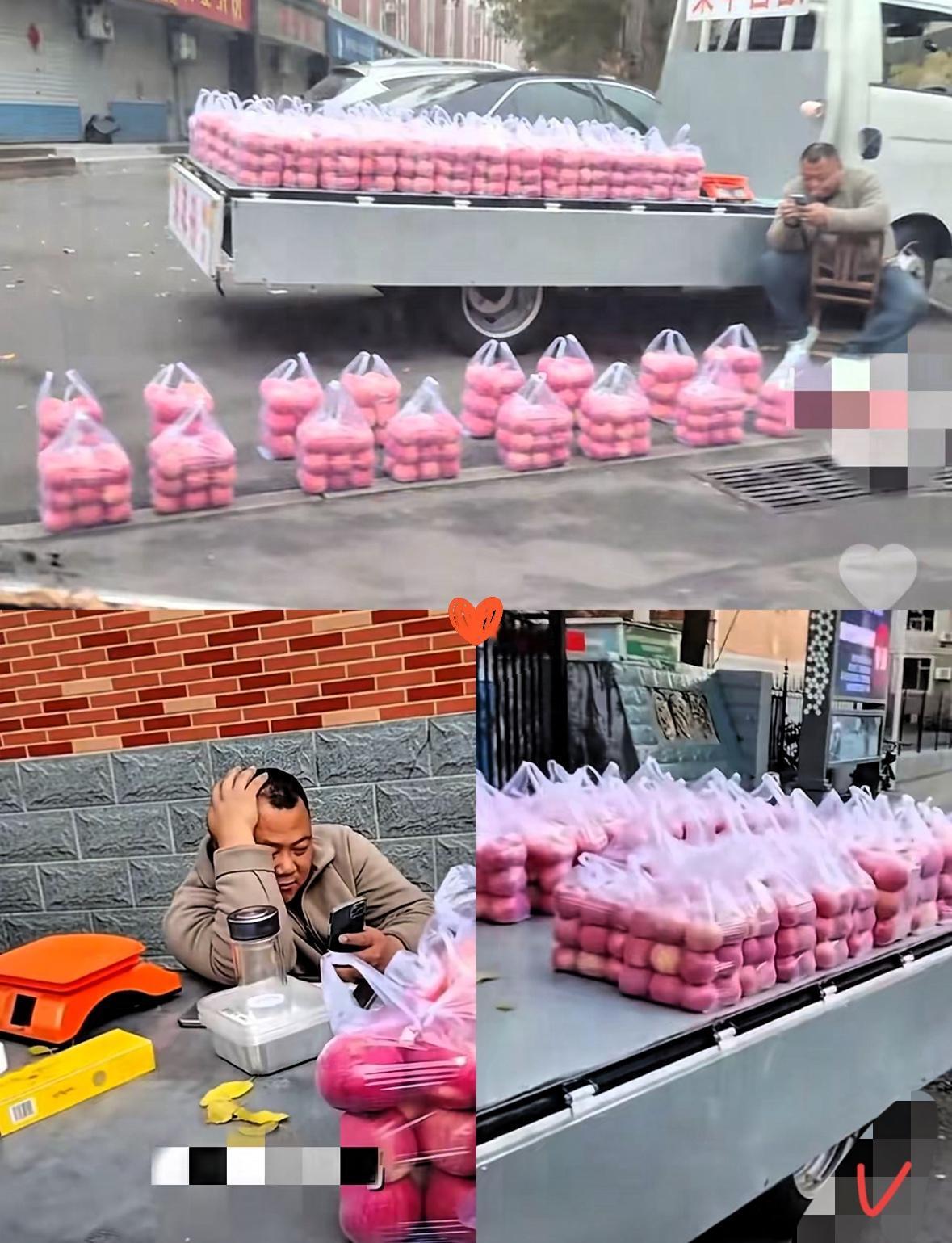 谁能想到，
一个摆苹果摊的大哥，
凭“当过兵”三个字就
火上了中国青年报？整齐码