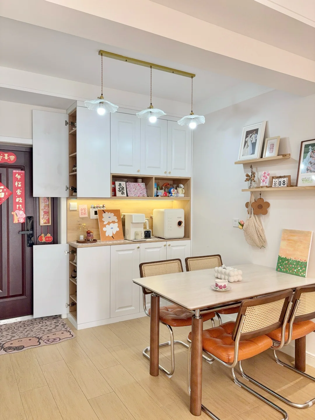 入户无玄关➕鞋柜➕餐边柜一体设计太棒啦❗️