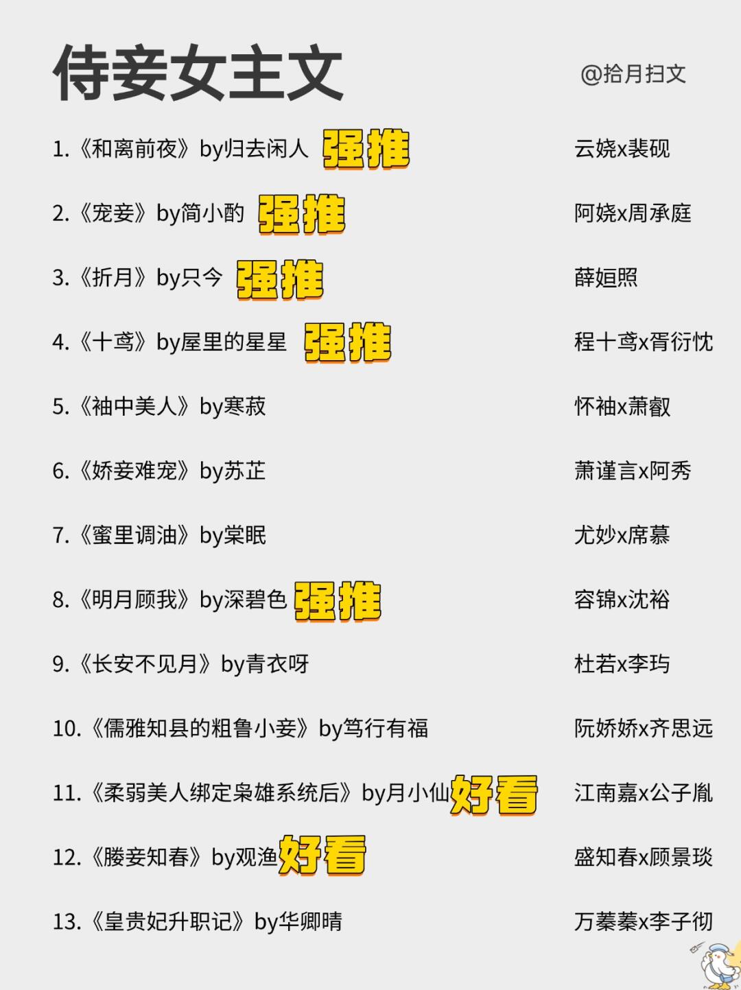 强推！26本熬夜必看宠妾外室丫鬟文合集