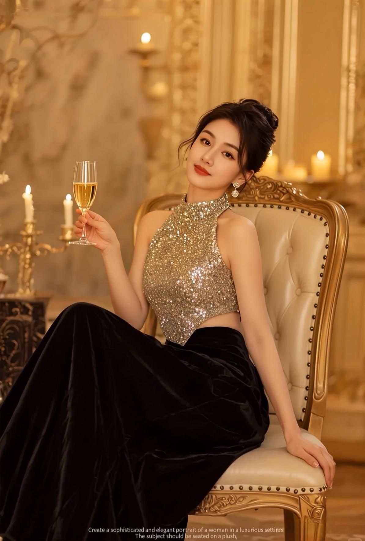 酒杯碰着鎏金碎光，《美酒加咖啡》的旋律里，今晚是微醺的优雅主场~