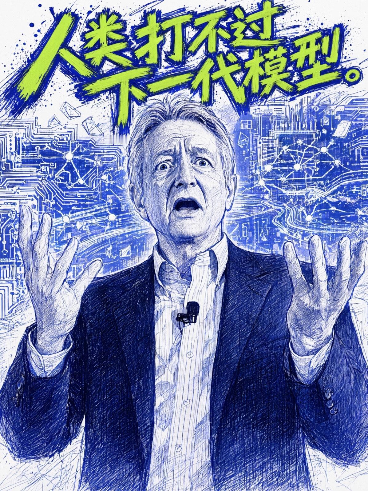 人类可能打不过下一代模型！AI 教父辛顿在拉斯维加斯 Ai4 峰会上说，随着 A