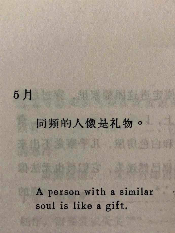 “同频的人像是礼物”