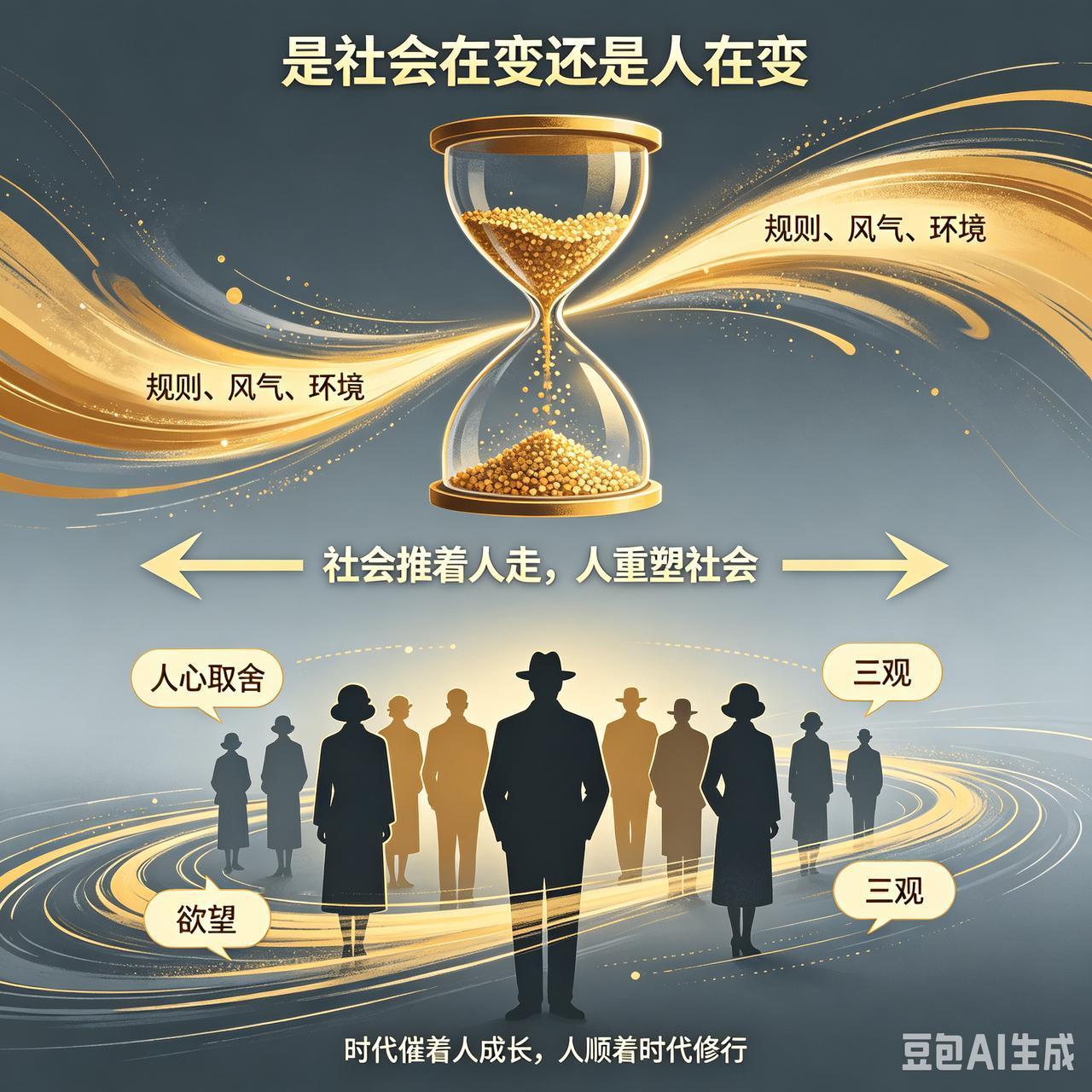 从来不是单一一方在变，而是社会推着人走，人又重塑社会。
 
时代的脚步不停，规则