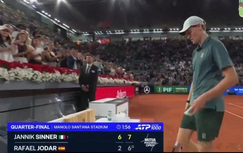 🇮🇹辛纳6-2/7-6（0）拉法 霍达尔🇪🇸晋级马德里半决赛大师赛26连