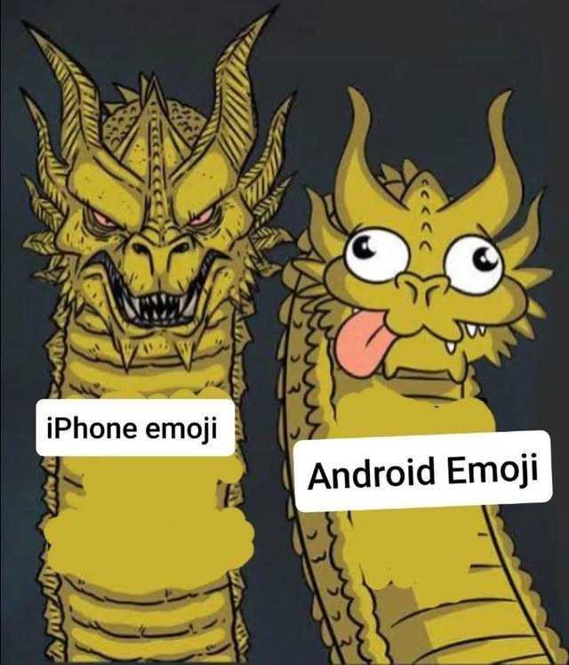 iPhone emoji vs Android emoji 