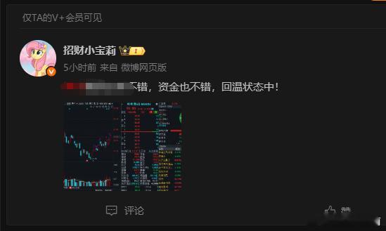 早盘的标的，已经拉升到6个多点，在冲击10CM的路上，我们静静等待下！宝们，对于