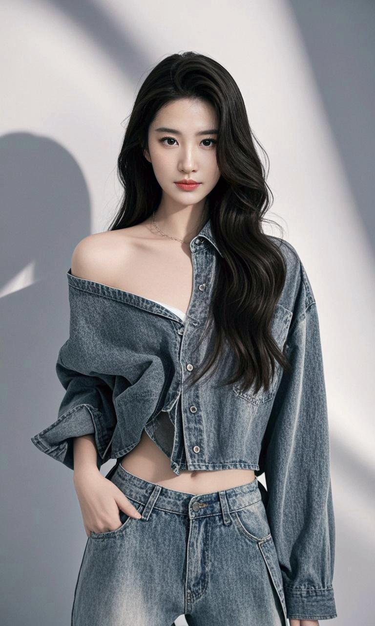 牛仔风格太有味道了 AI牛仔风情韵 女性自信 爱了爱了 快来围观