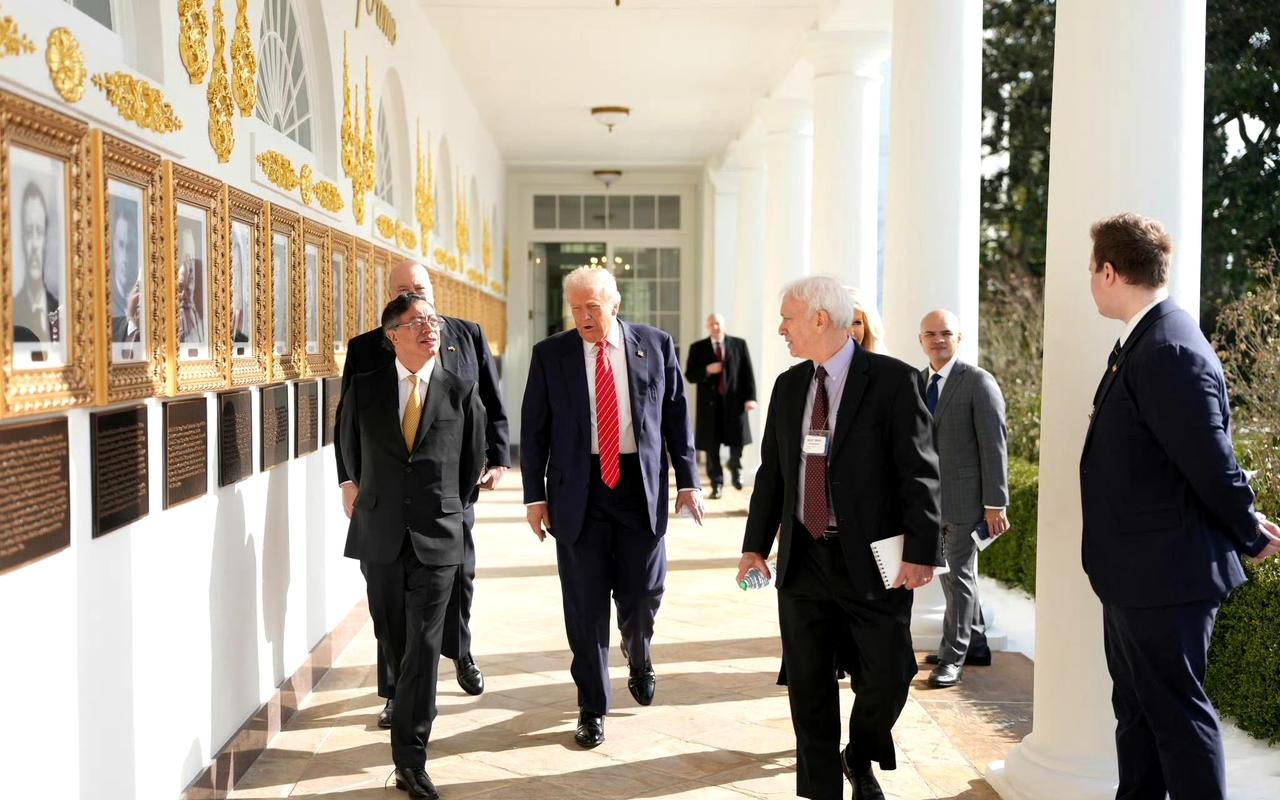 哥伦比亚总统Gustavo Petro到白宫。 ​​​