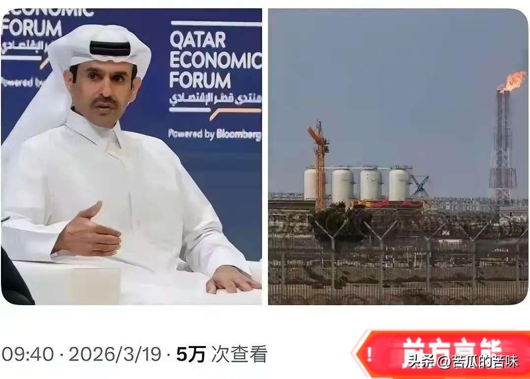 卡塔尔刚刚宣布对意大利、比利时、韩国和中国的液化天然气合同遭遇不可抗力。最长可达