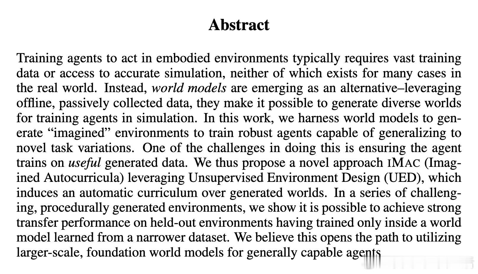[LG]《Imagined Autocurricula》A H. Güzel, 