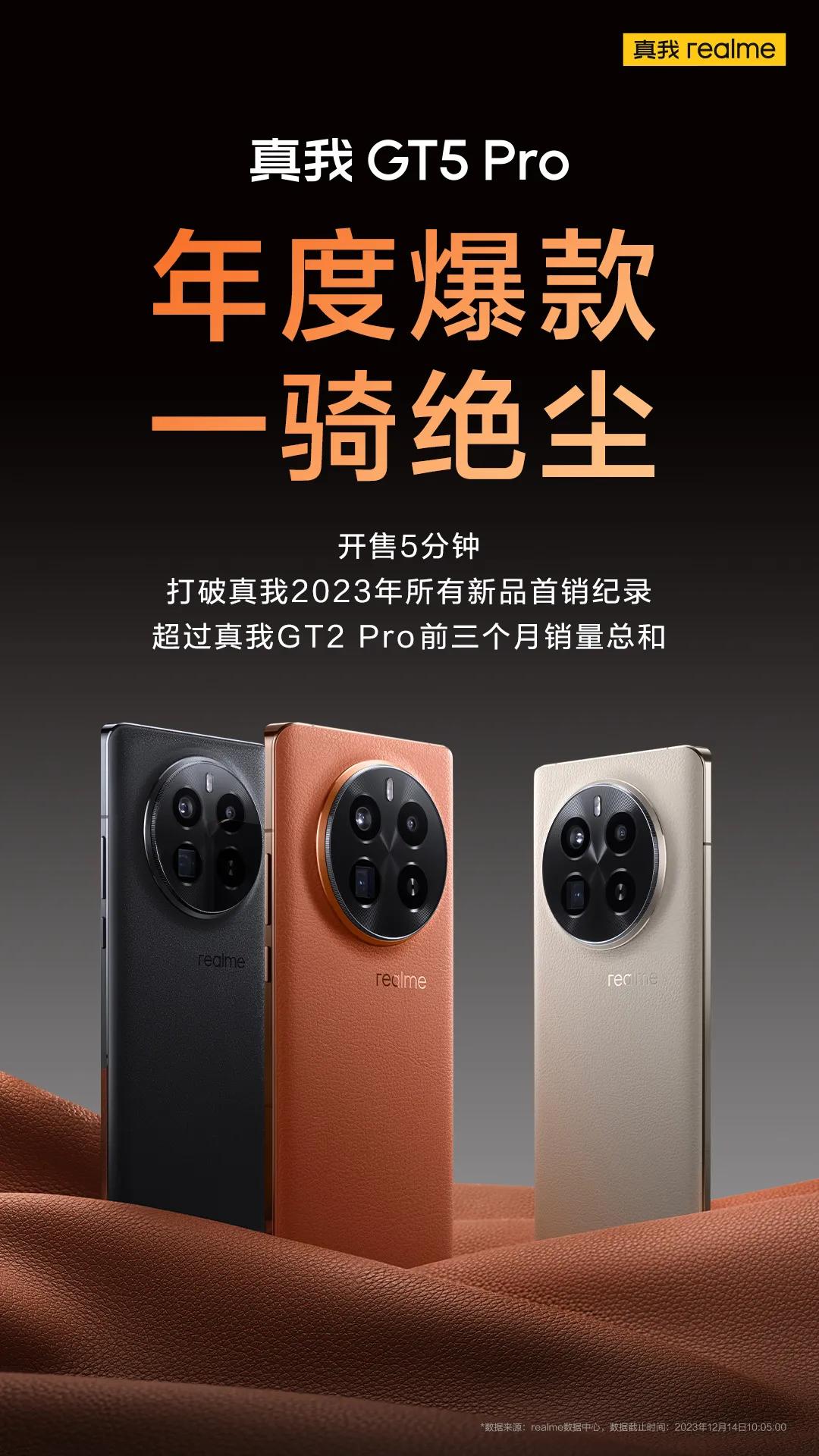 真我GT5 Pro颜值、配置和价格我觉得都还不错，所以销量上去了也合情合理嘛……