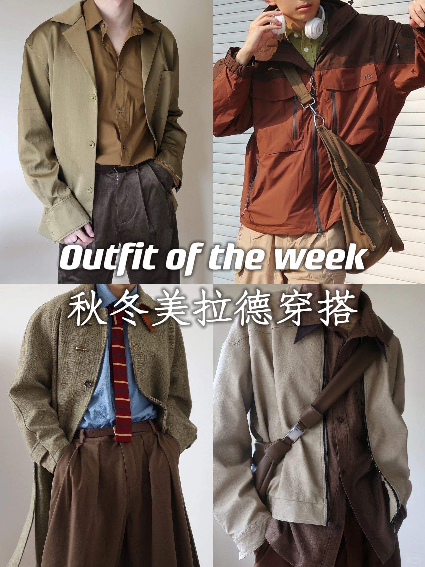 秋冬美拉德穿搭合集🟤高级感叠穿不费力