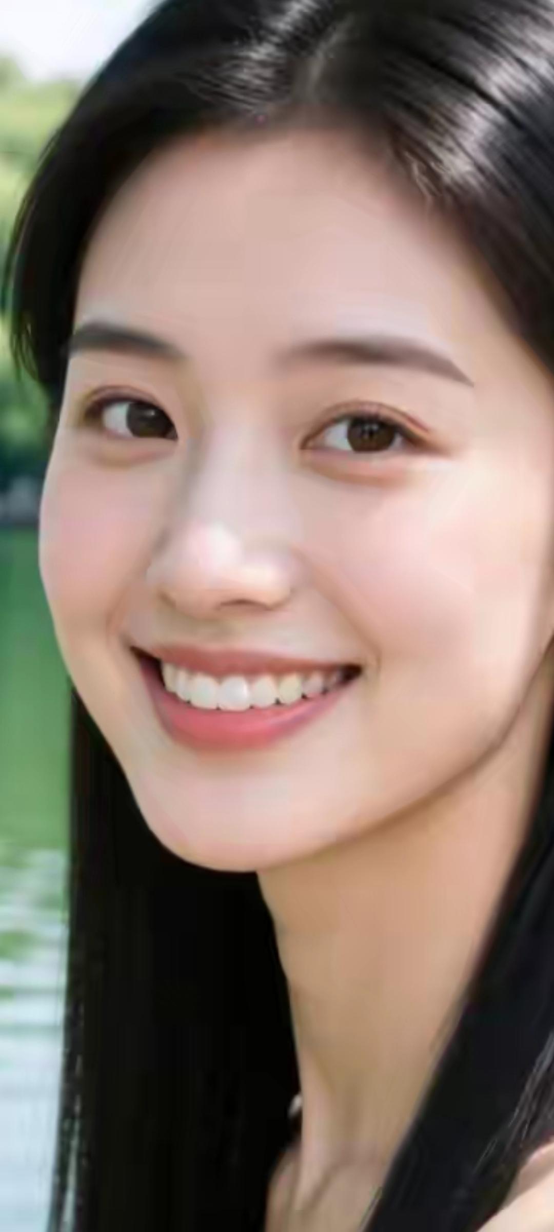 阳光明媚的午后，微笑的少女与自然融为一体。