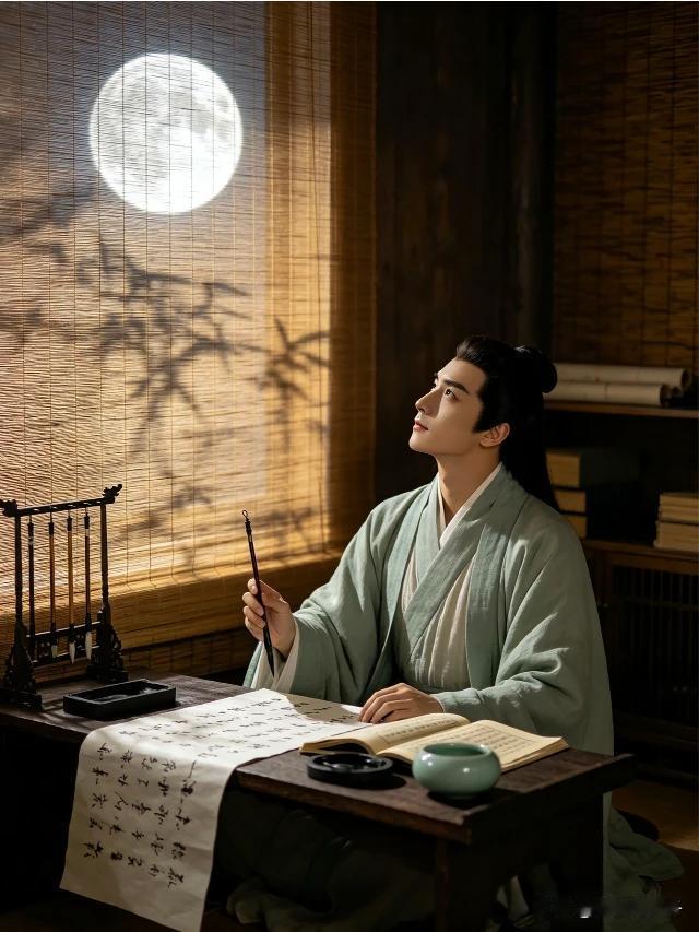 上联：笔端风骨一帘月
下联：走笔龙蛇半紫星