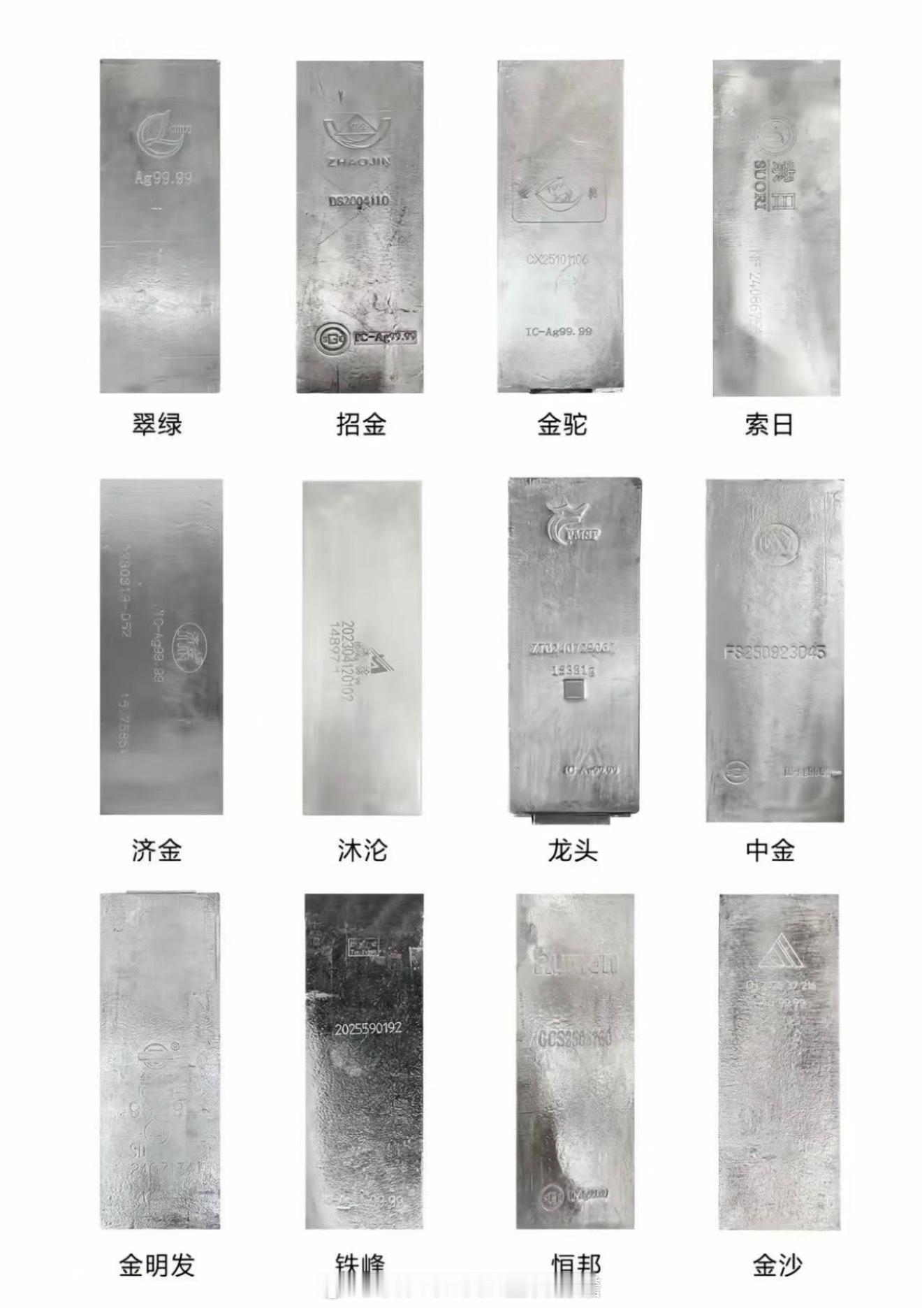 金银板料小科普市面上流通认可度高的一些品牌板料，基本上都没什么问题。常规款规格：