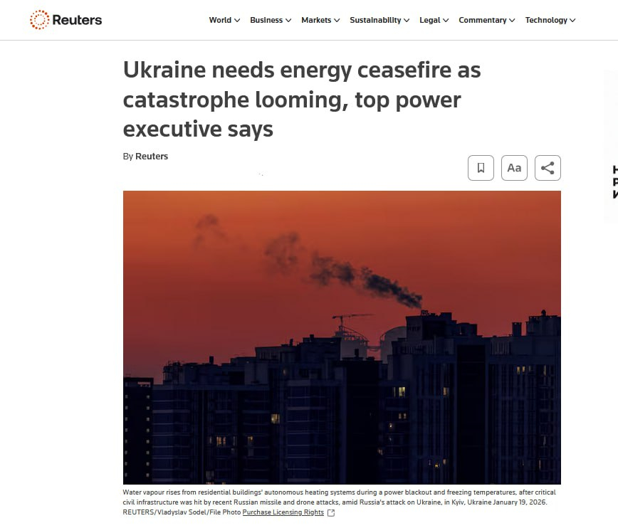 乌克兰在俄罗斯对能源系统进行数月空袭后，已濒临人道主义灾难的边缘，任何未来的和平