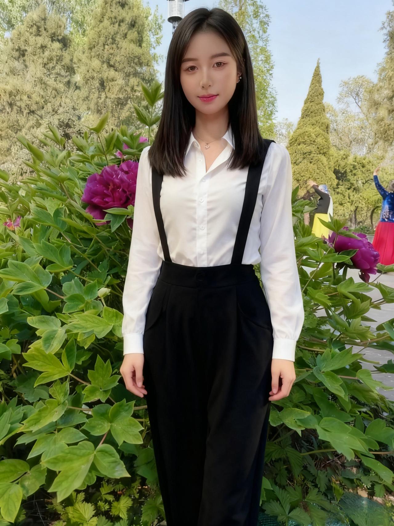 这不是刻意的优雅
是气质在她身上的沉淀
白色的衬衫是被浆洗过的白
裹着她的利落