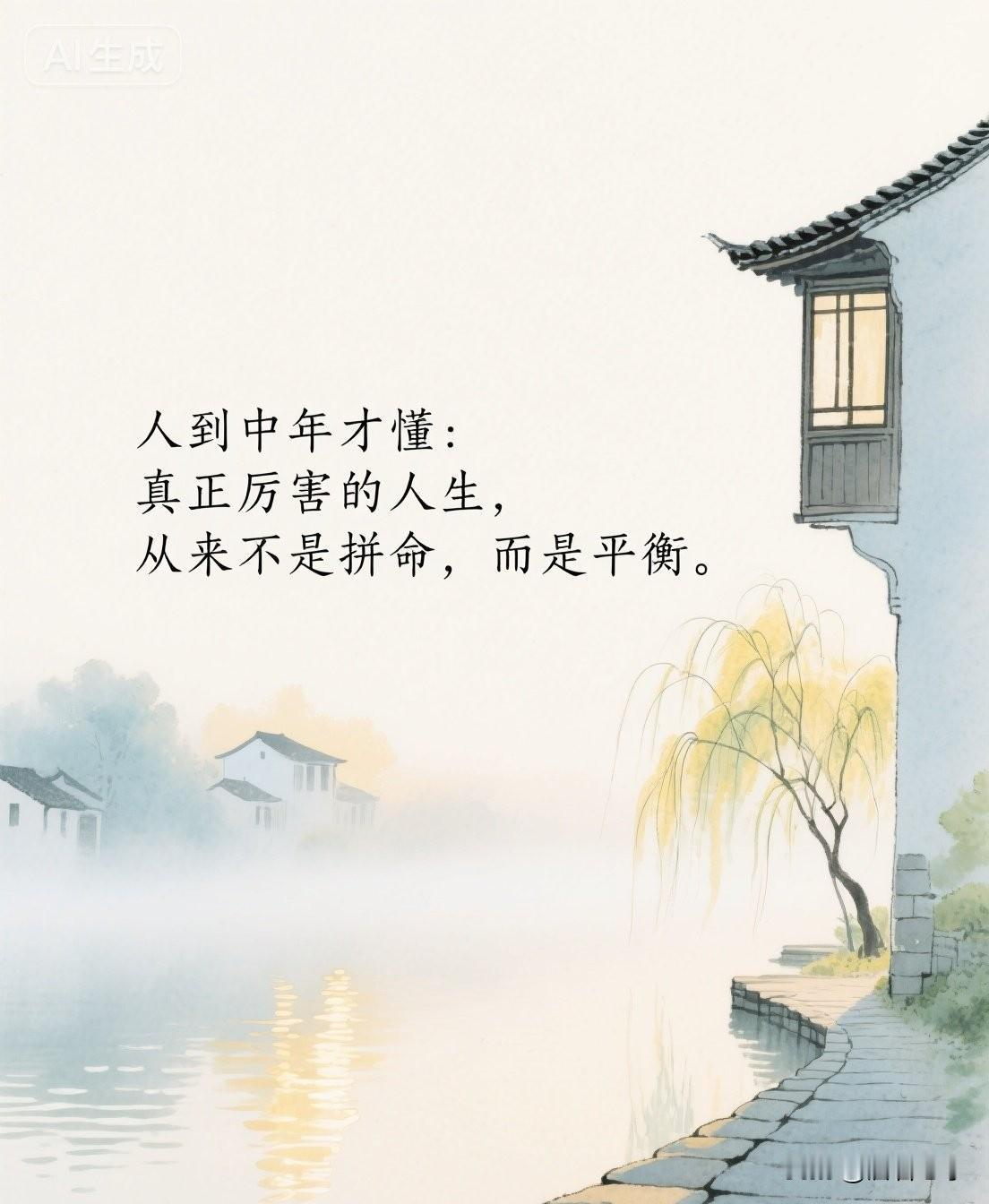人到中年才懂：真正厉害的人生，从来不是拼命，而是平衡。

作家王小波曾说过一句话