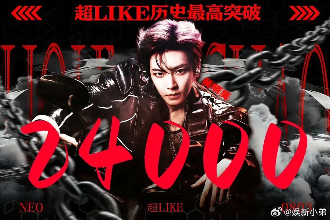 侯明昊超like破24000侯明昊