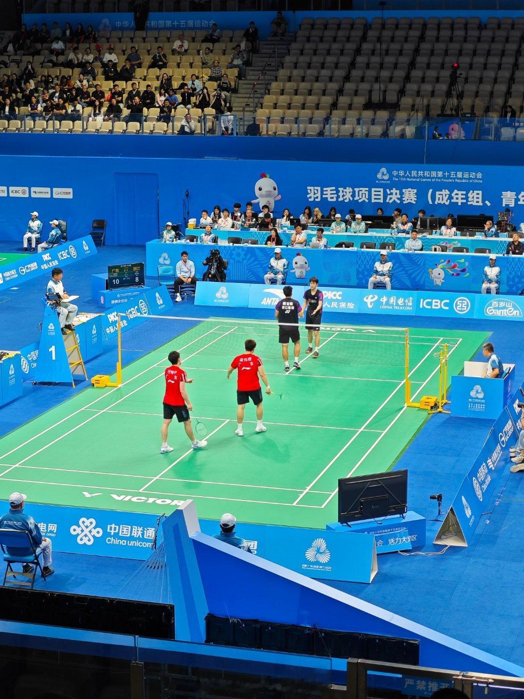 男团 成年组 半决赛浙江队 1-0 广东队 男单 第1场 孙超 21-14 21