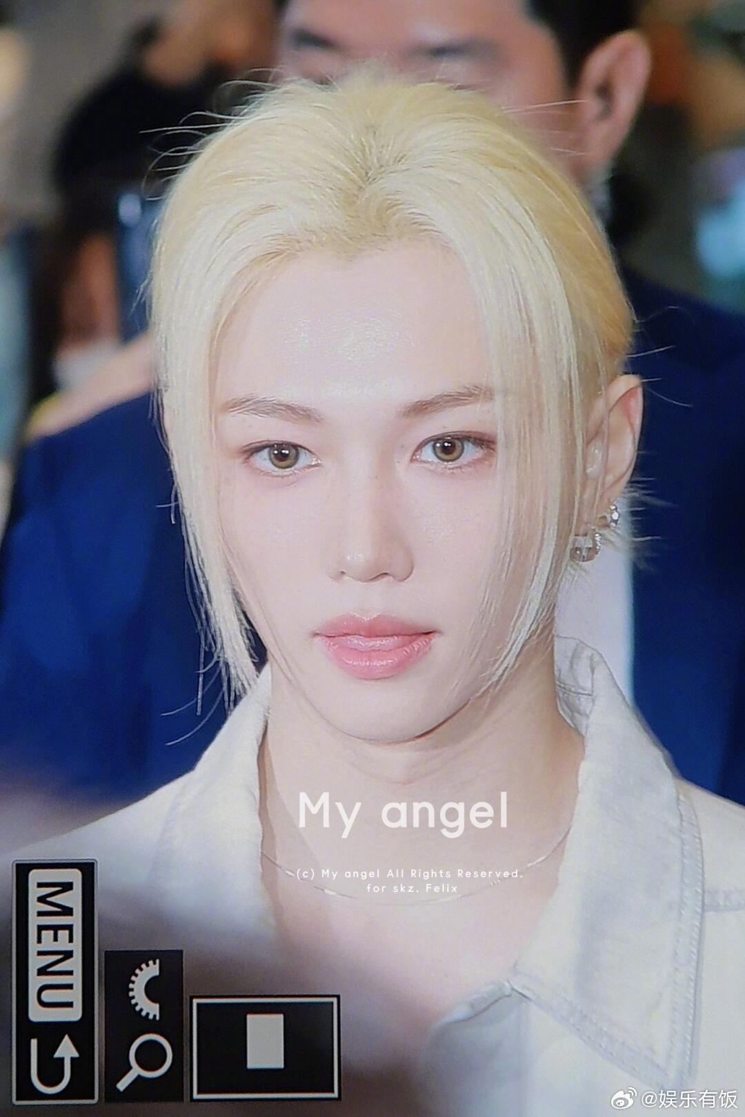 李龙馥出发北京 Felix李龙馥今日出发北京！浅金发色搭配简约白衣，清透氛围感直