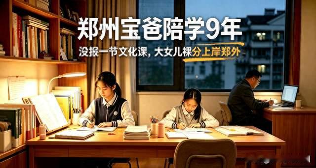 女儿零补课裸分上岸郑外的郑州宝爸陪娃感悟：陪而不教，托而不代