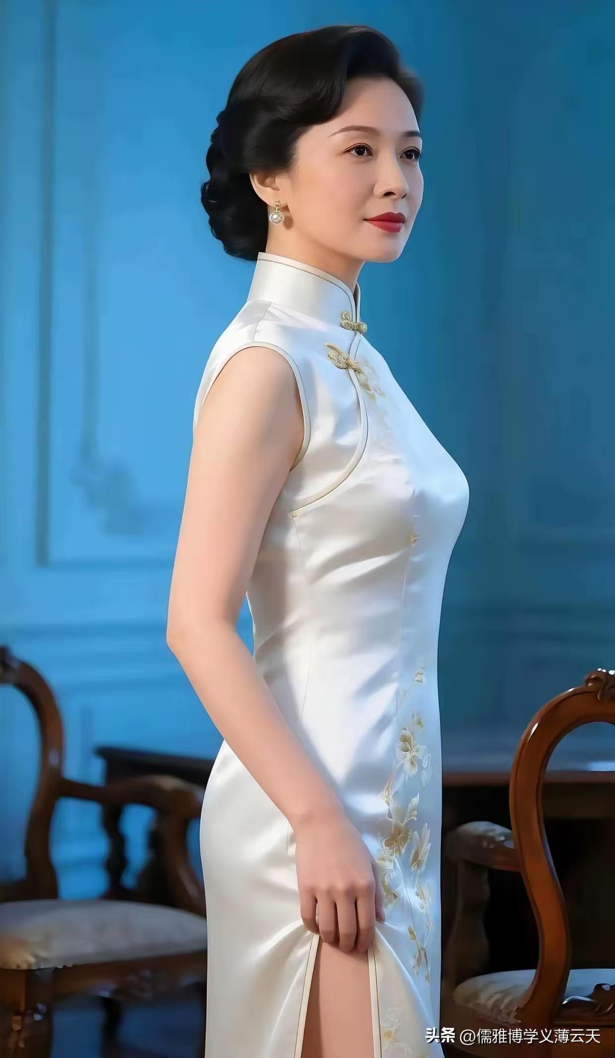 塞鸿秋·旗袍佳人
锦袍焕彩娇容靓，
纤腰款步风姿畅。
云鬟巧挽添情状，
杏眸含韵