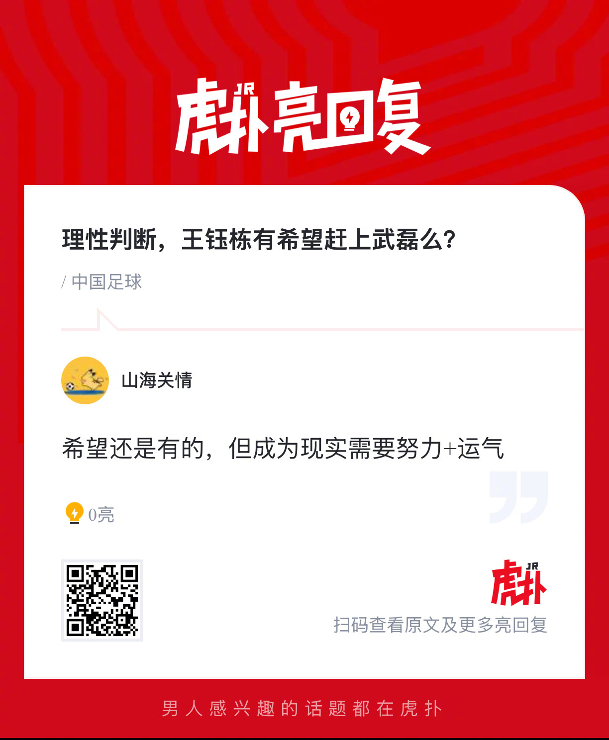 理性判断，王钰栋有希望赶上武磊么？ 