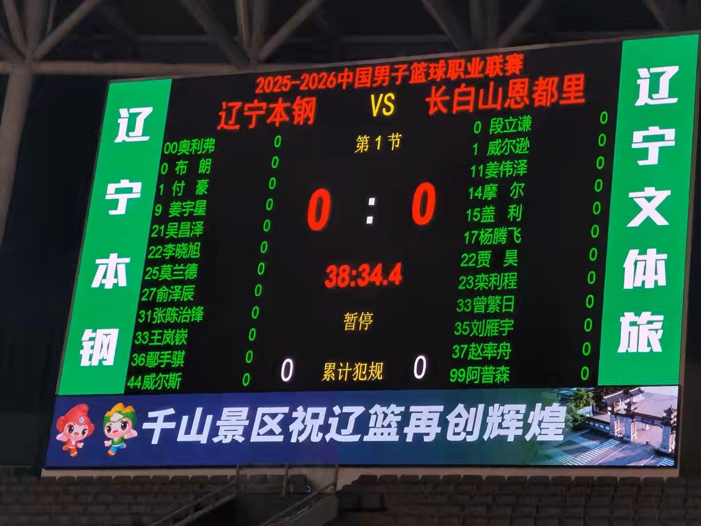 辽宁男篮vs吉林男篮 李晓旭再次进入比赛名单，李虎翼不在名单，今晚有潜力赛！ 