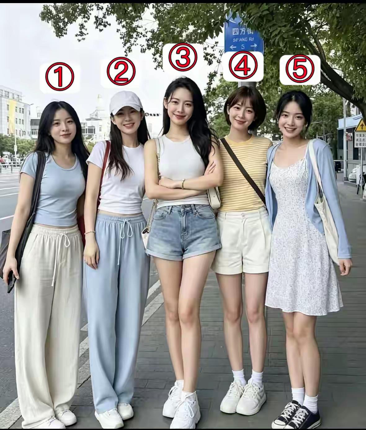你觉得哪个年龄段的女性更有魅力?1~5号美女，各具特色，各有千秋，如果彩礼都是1
