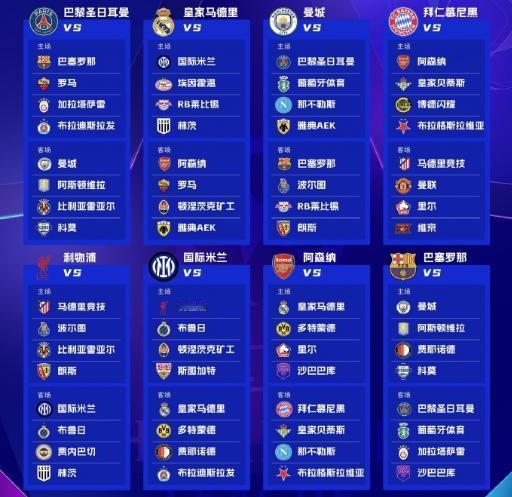 26/27赛季欧冠联赛阶段抽签结果全部出炉！第1-4档球队完整对阵，你的主队新赛