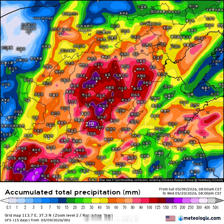 气象观察团 下周末，北方的较强降雨形势继续维持，GFS还是报的更强。具体的暴雨落